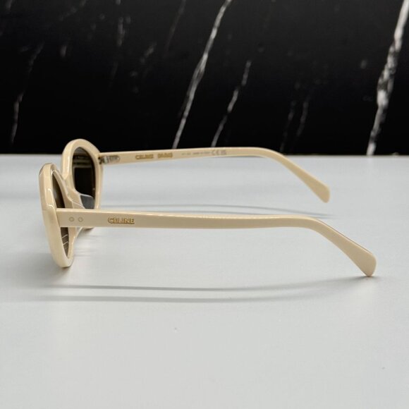 NEW CL40264U 25N CELINE SUNGLASSES IVORY KHAKI WOMEN EYEWEAR CELINE - Picture 7 of 12